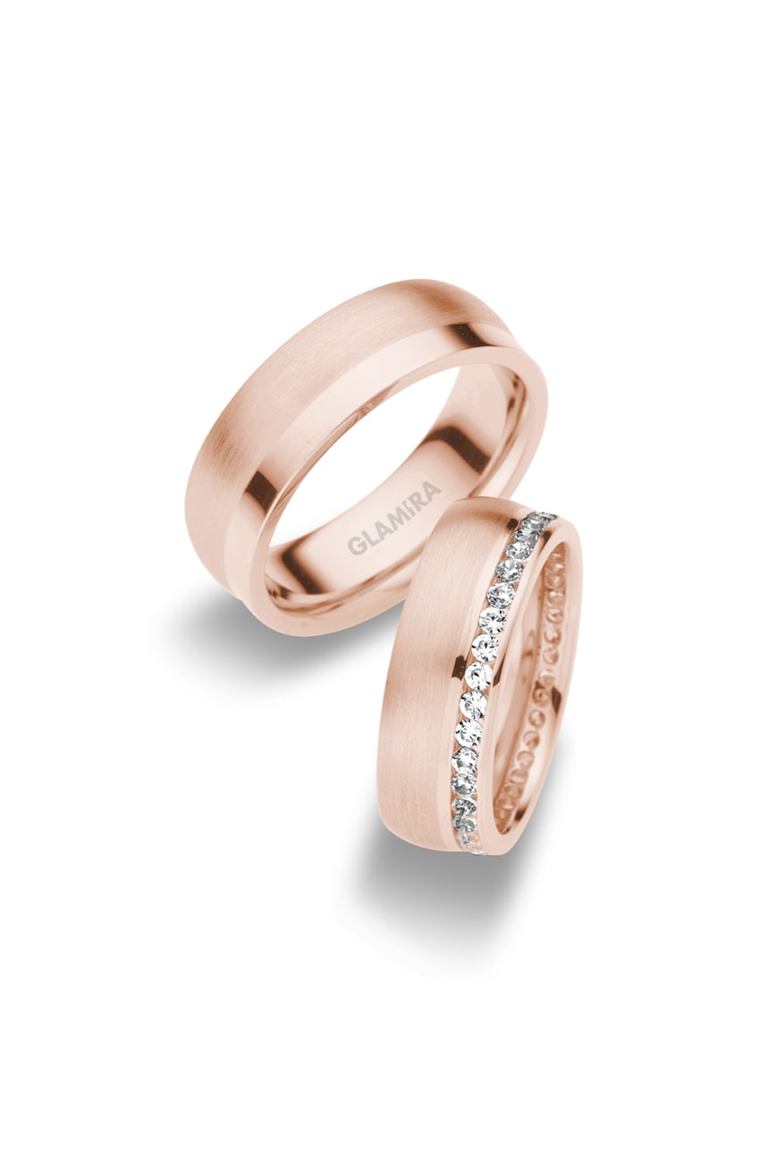 Or rose 14k Diamant Bague de Mariage Charming Light