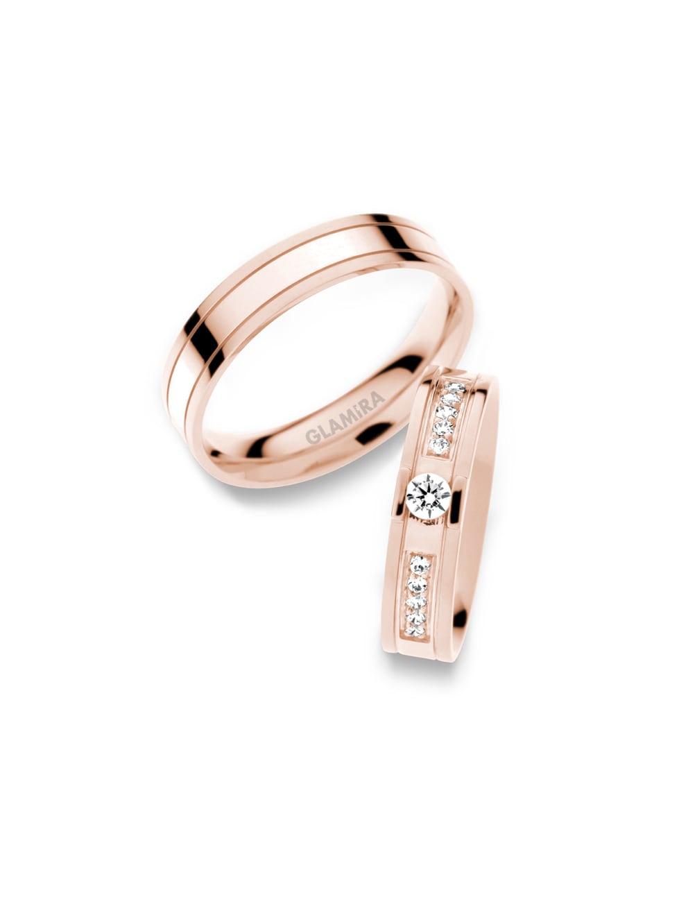Or rose 14k Diamant Bague de Mariage Bright Life Basic