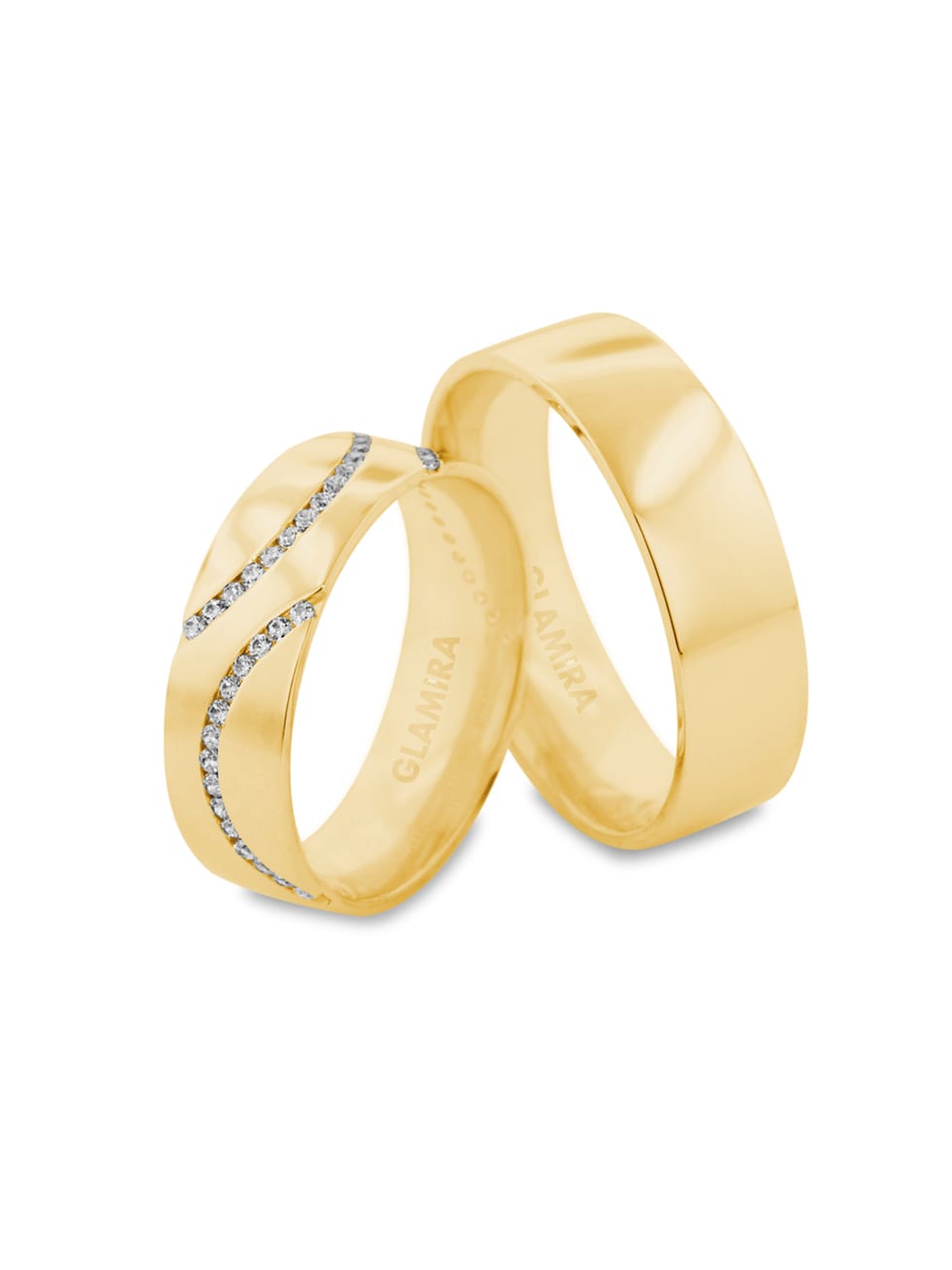Or Jaune 18k Bague de Mariage Heavenly Beauty