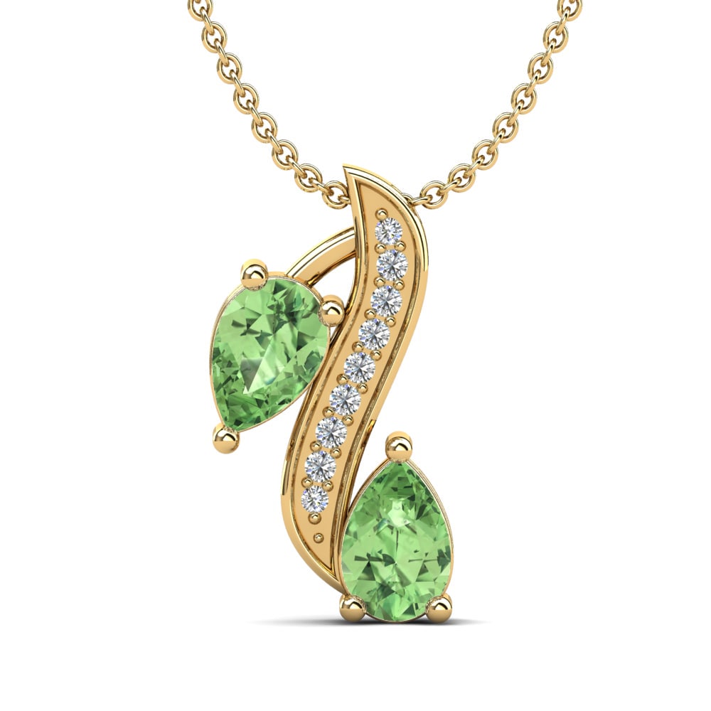 Green Amethyst Women's Pendant Cardea