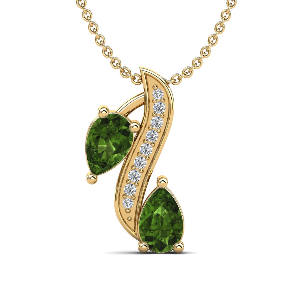 Green Tourmaline Women's Pendant Cardea