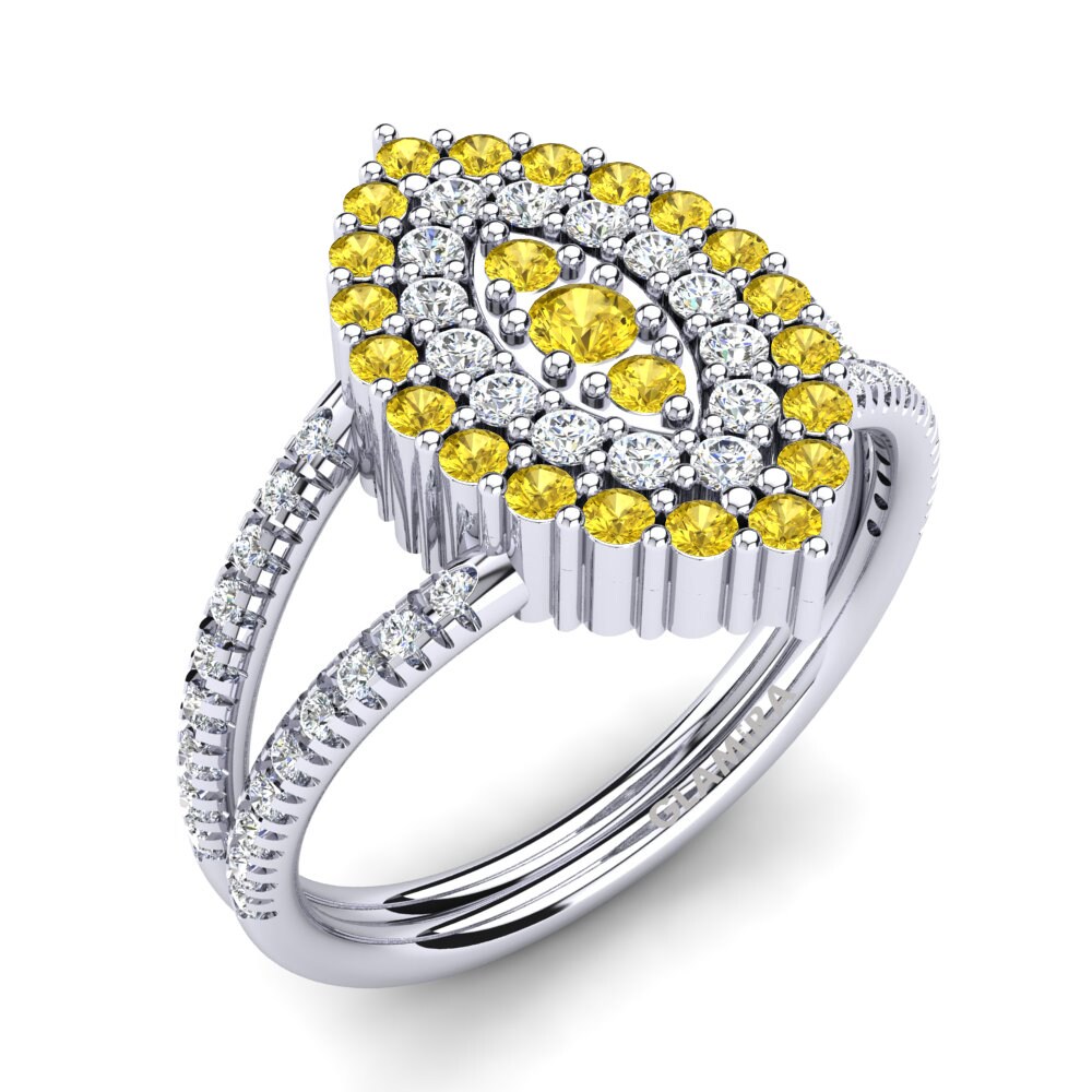 Gelber Saphir Ring Caresse