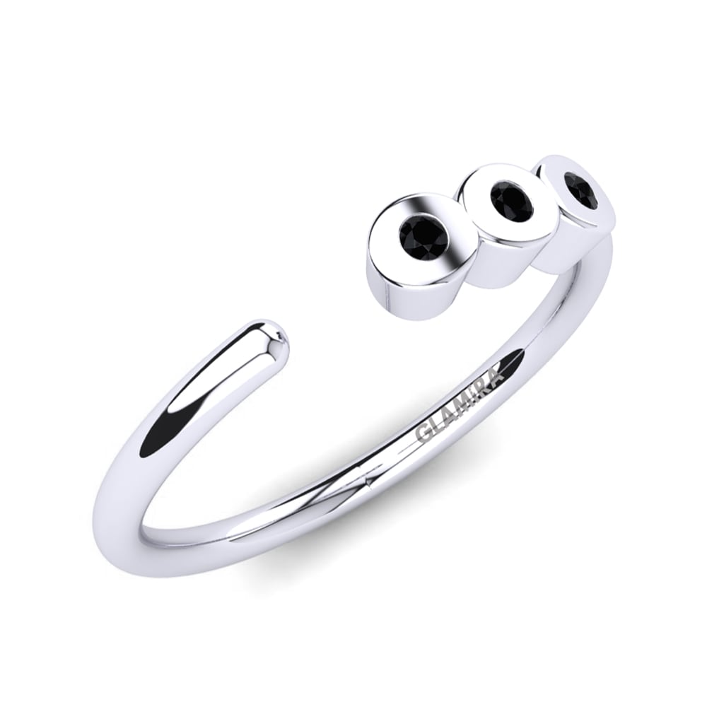950 Palladium Black Sapphire Knuckle Ring Chayse
