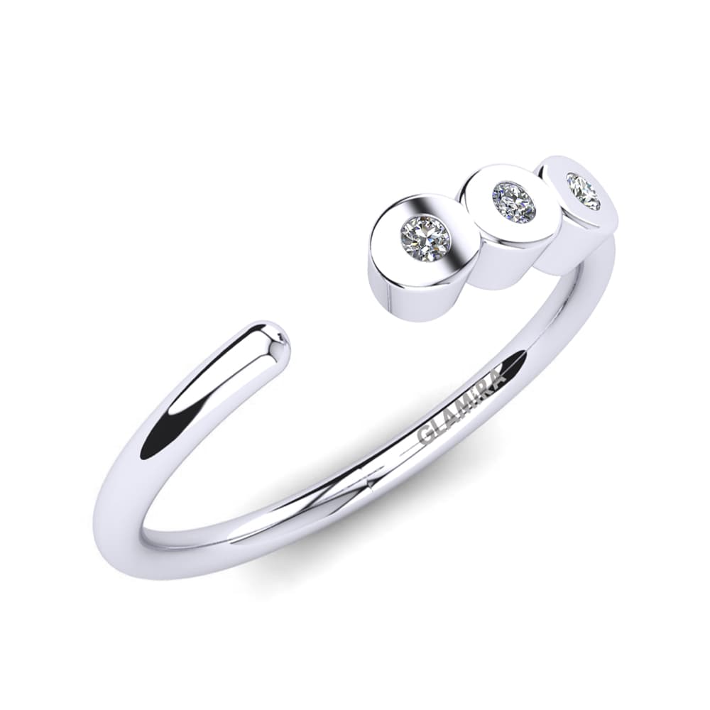 950 Palladium White sapphire Knuckle Ring Chayse