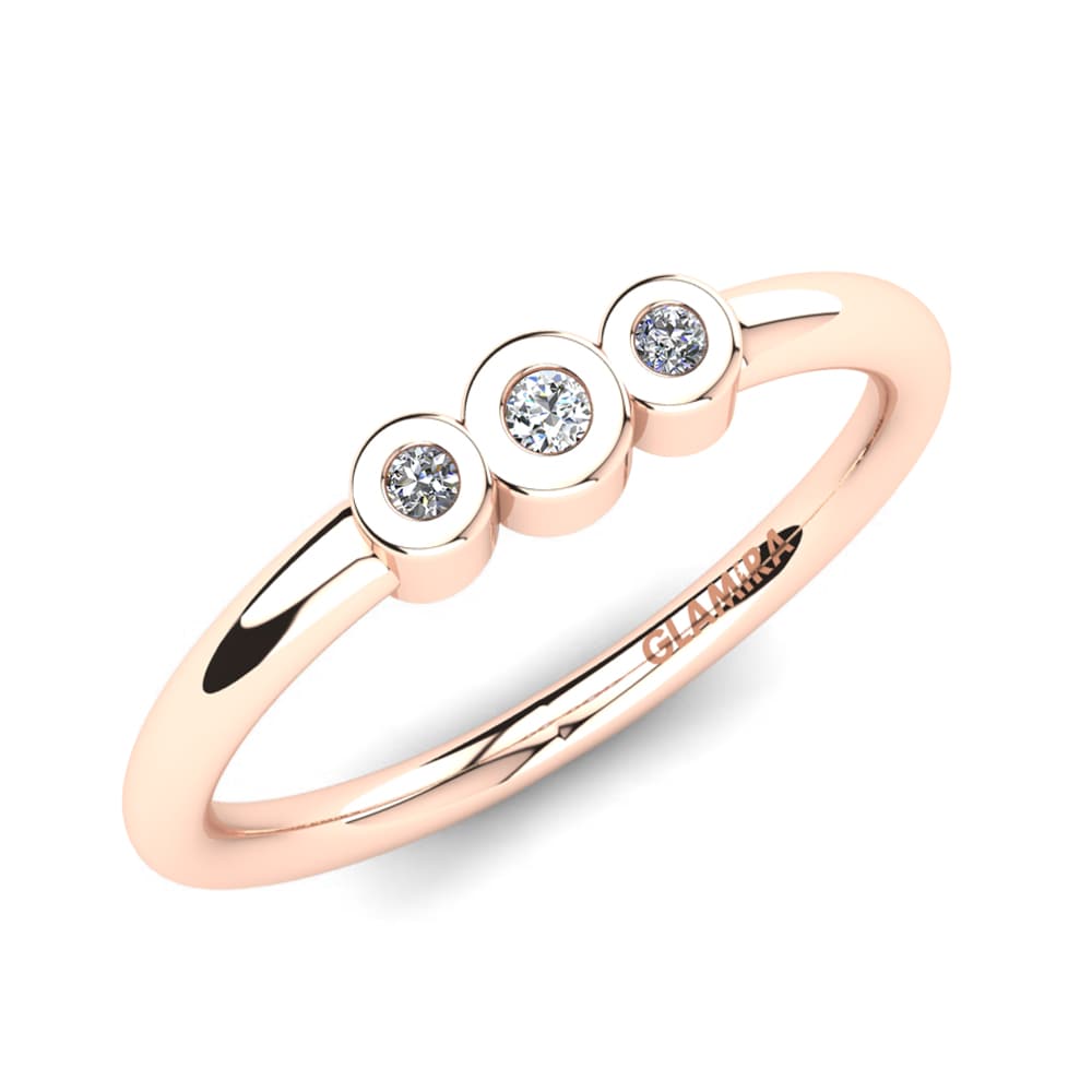 14ct Rose Gold Zirconia Knuckle Ring Chruse