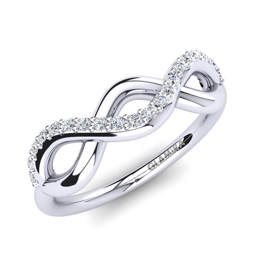 950 Palladium White sapphire Knuckle Ring Cirilia