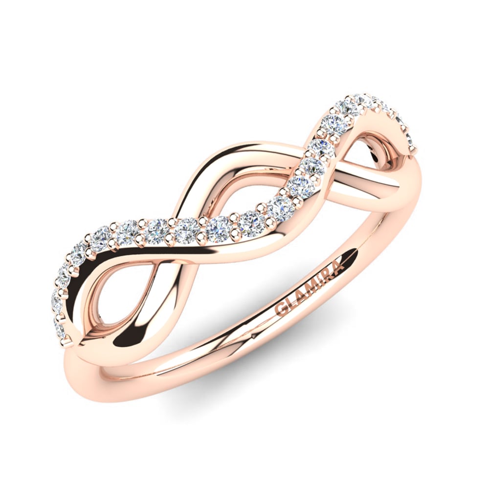 14ct Rose Gold Zirconia Knuckle Ring Cirilia