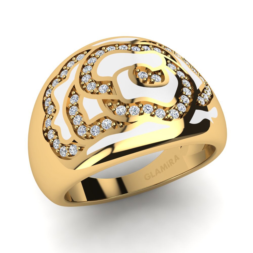 Or Jaune 18k Bague Costanza