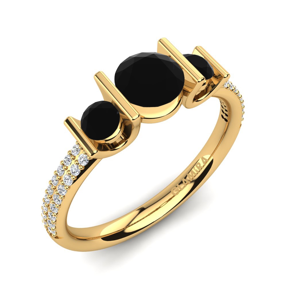 18k Oro Amarillo Anillo de compromiso Cotta