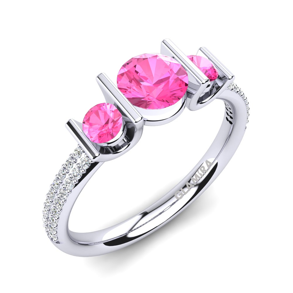 Pink Tourmaline Engagement Ring Cotta