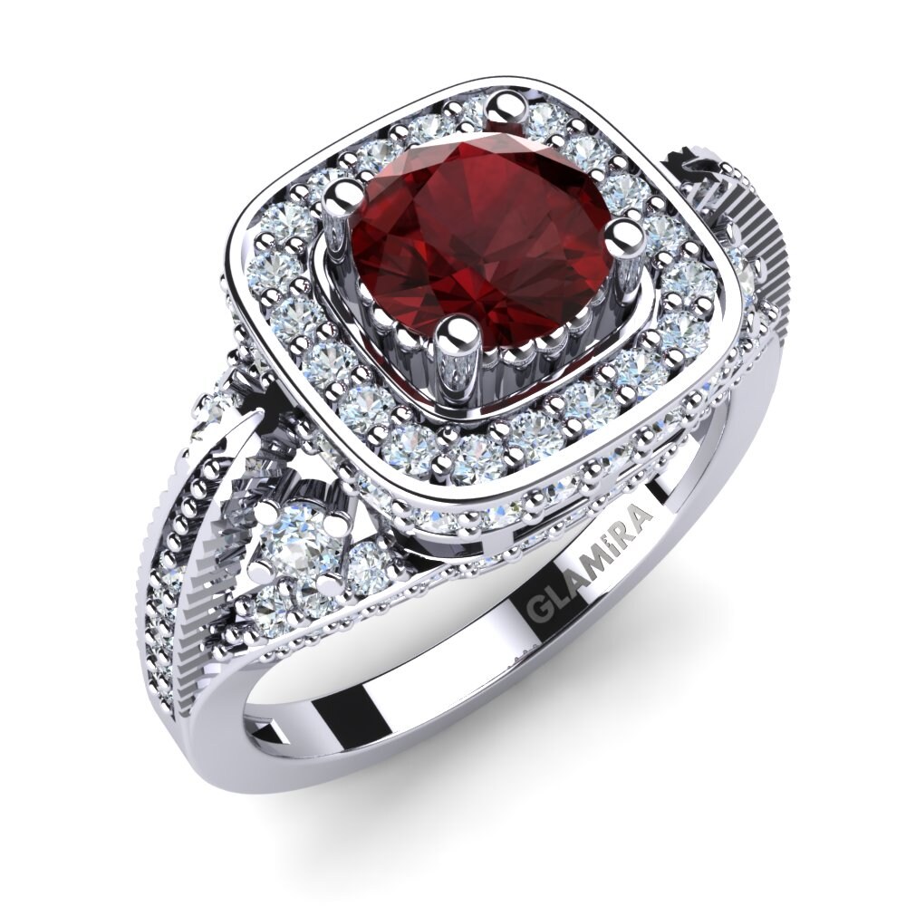 Garnet Bridal Set Splendiferous Ring A
