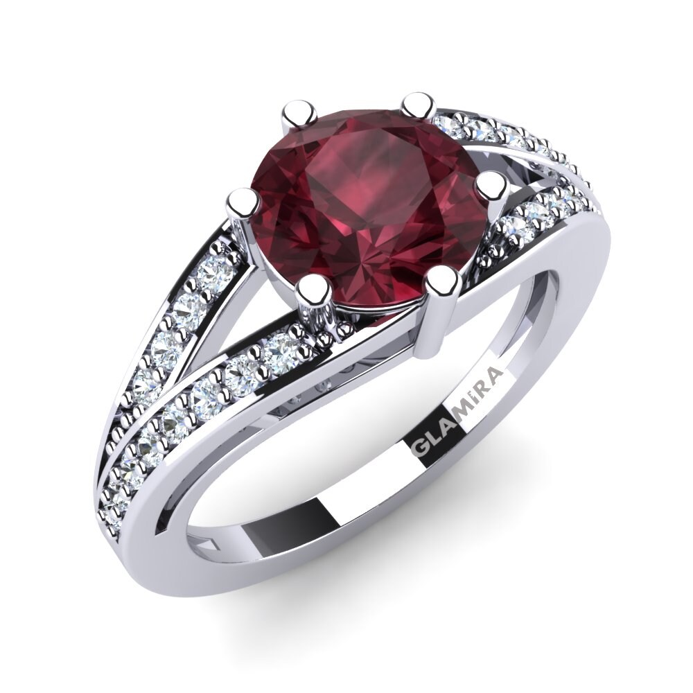 Bague En Argent 925 Avec Rubis - Modèle BA-AR-167 - Taille 59 - Neuf Avec Étiquettes - Marque Délicatement Doux