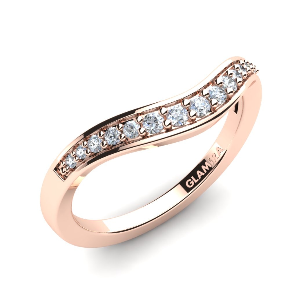 Eternity Women’s Wedding Rings GLAMIRA Bridal Set Fashionable B 585 Rose Gold Diamond