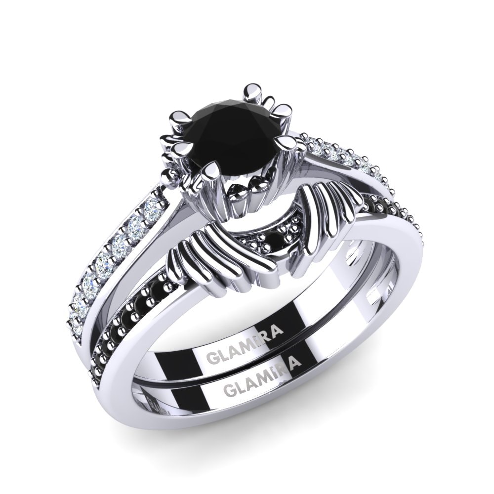 Set de Anillos Snazy Diamante Negro