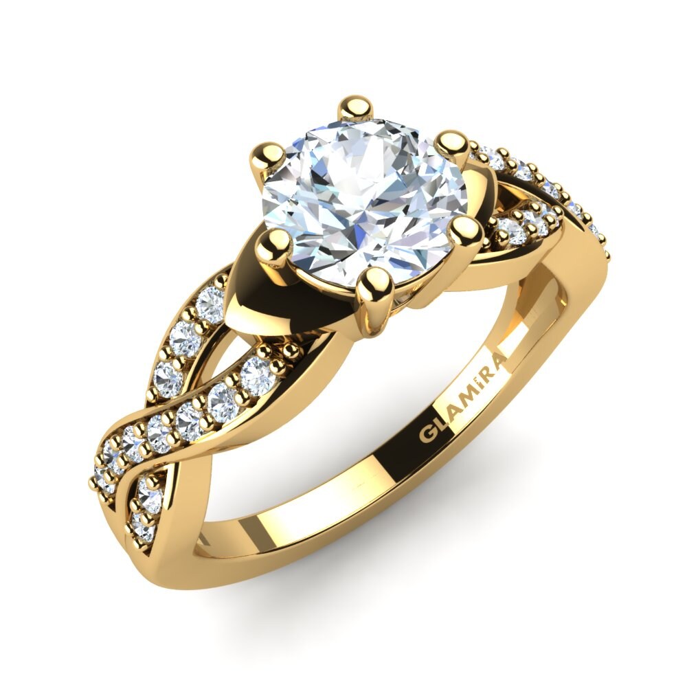 Anello Eternità Oro Giallo 10k – Fascia Con Zirconi Rotondi 1 Ct, Misura 7, Channel Set