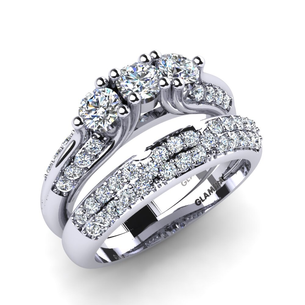 Swarovski Crystal 950 Platinum Bridal Set Elegance