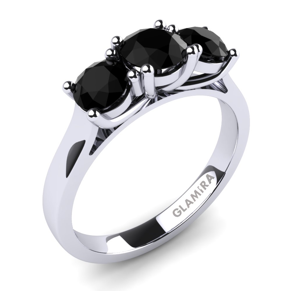 Zwarte Onyx Bruids Set Lovebirds-Ringen A