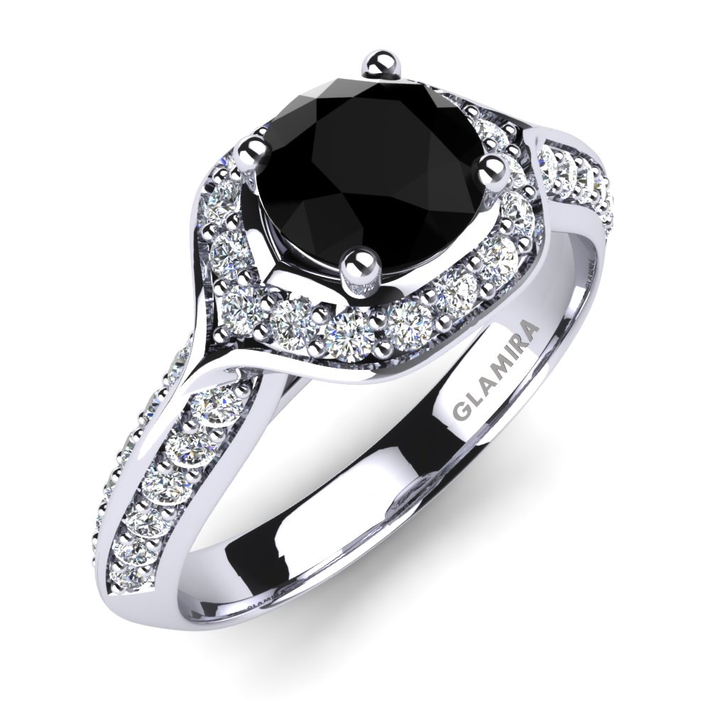 Black Onyx Engagement Ring Cosette