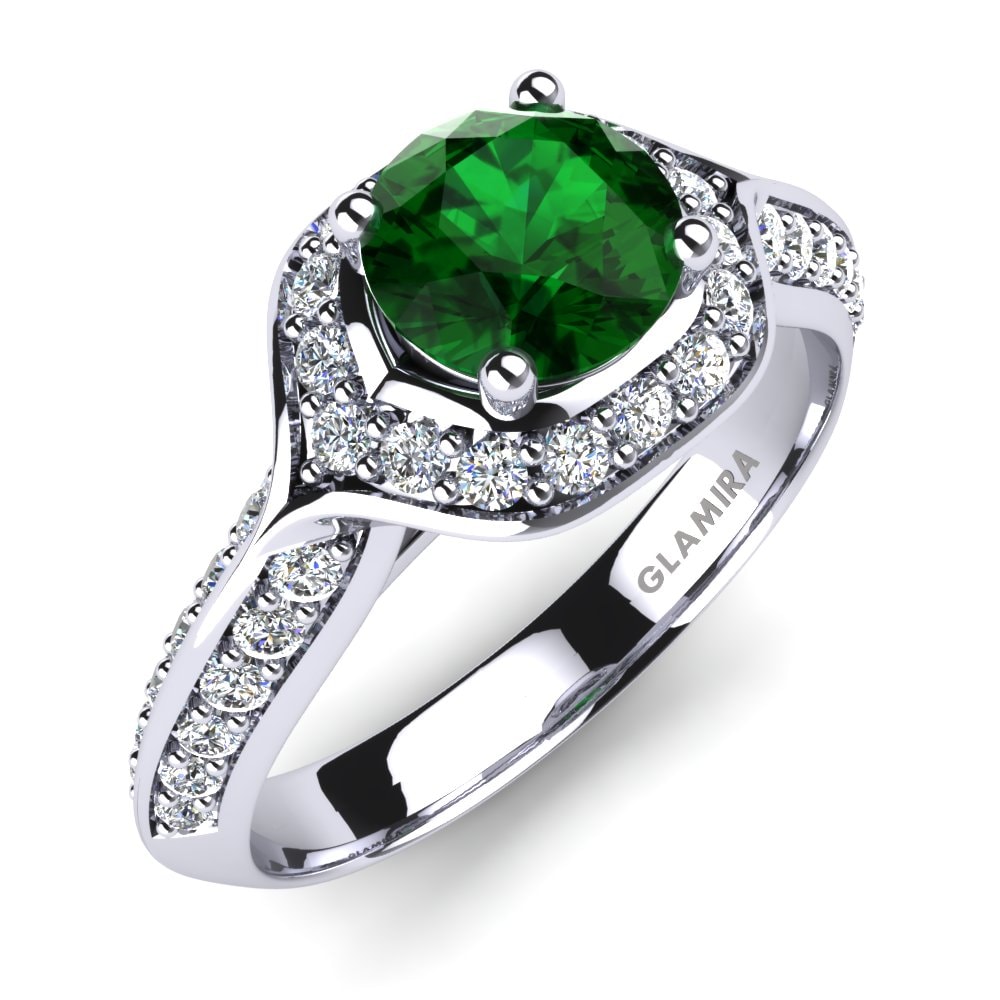 0.65 重量（克拉） 施華洛世奇綠水晶 訂婚戒指 Cosette