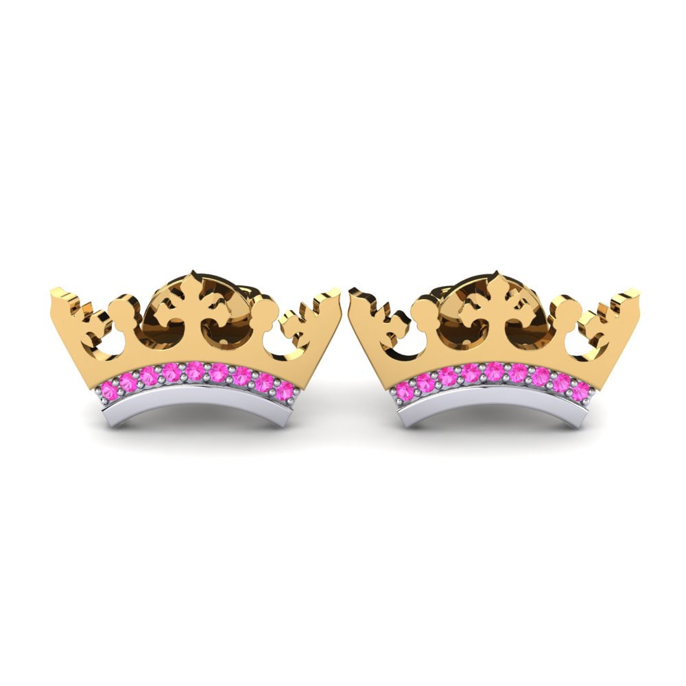 Or Jaune & Blanc 9k Boucle d'oreille femme Arta