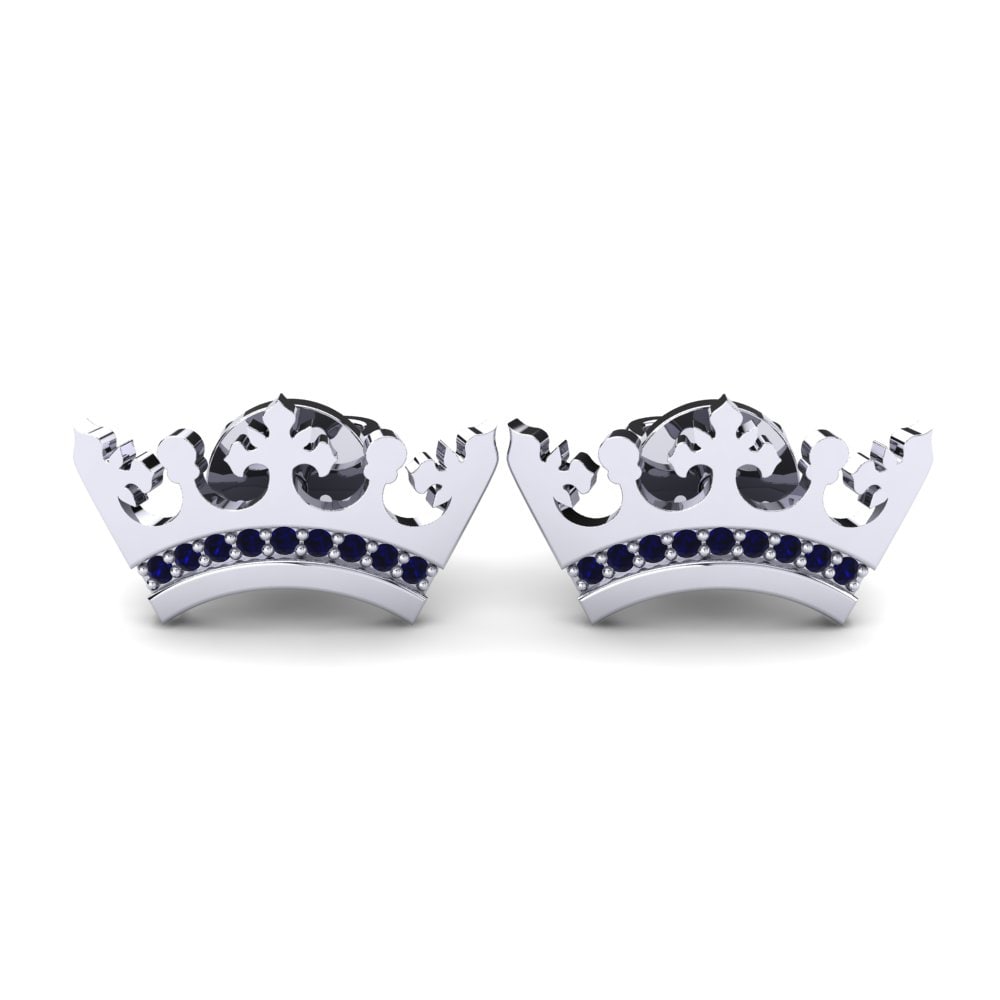 Zircone Bleu Foncé Boucle d'oreille femme Arta