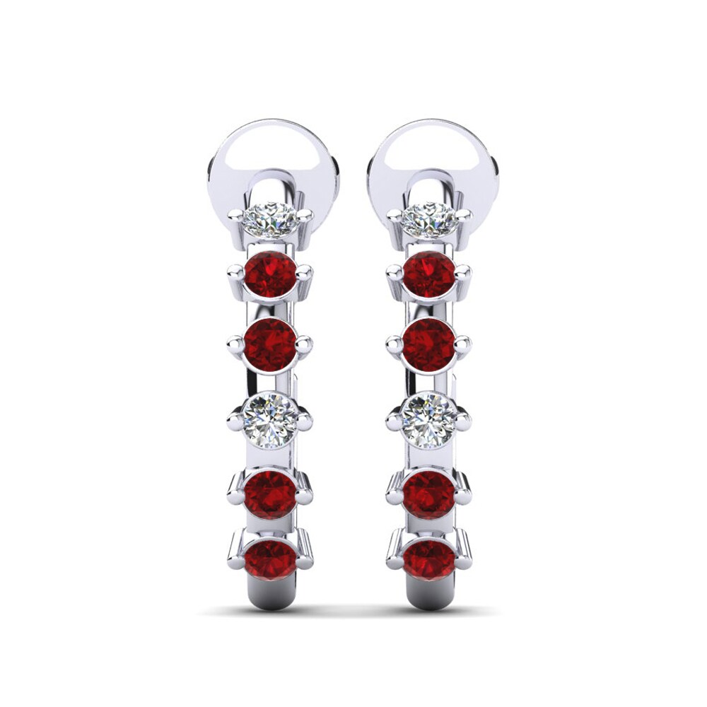 Boucles D'oreilles Clous 1 Carat Moissanite Argent Sterling .925 - Coffret