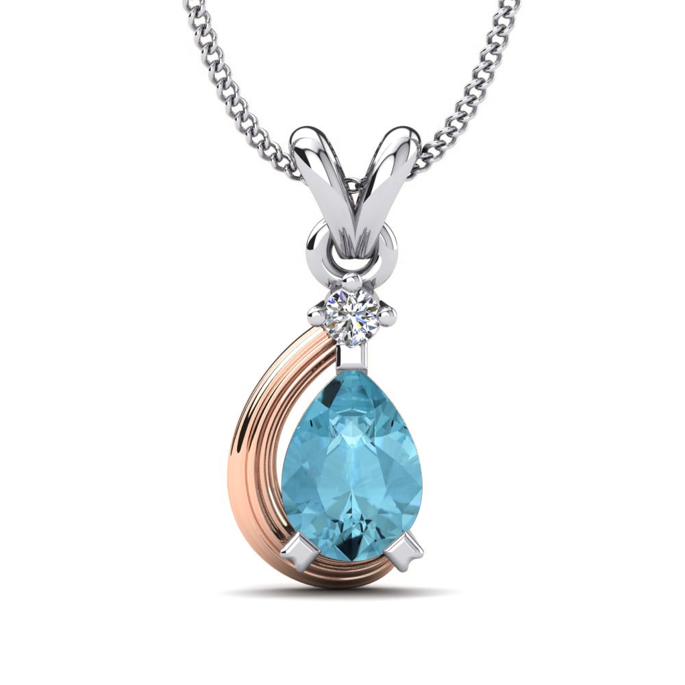 14ct White / Rose Gold Women's Pendant Cefalania