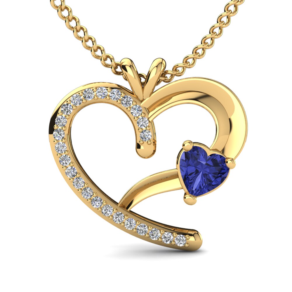 Gelbgold 585 Tansanit Damen anhänger Aurang