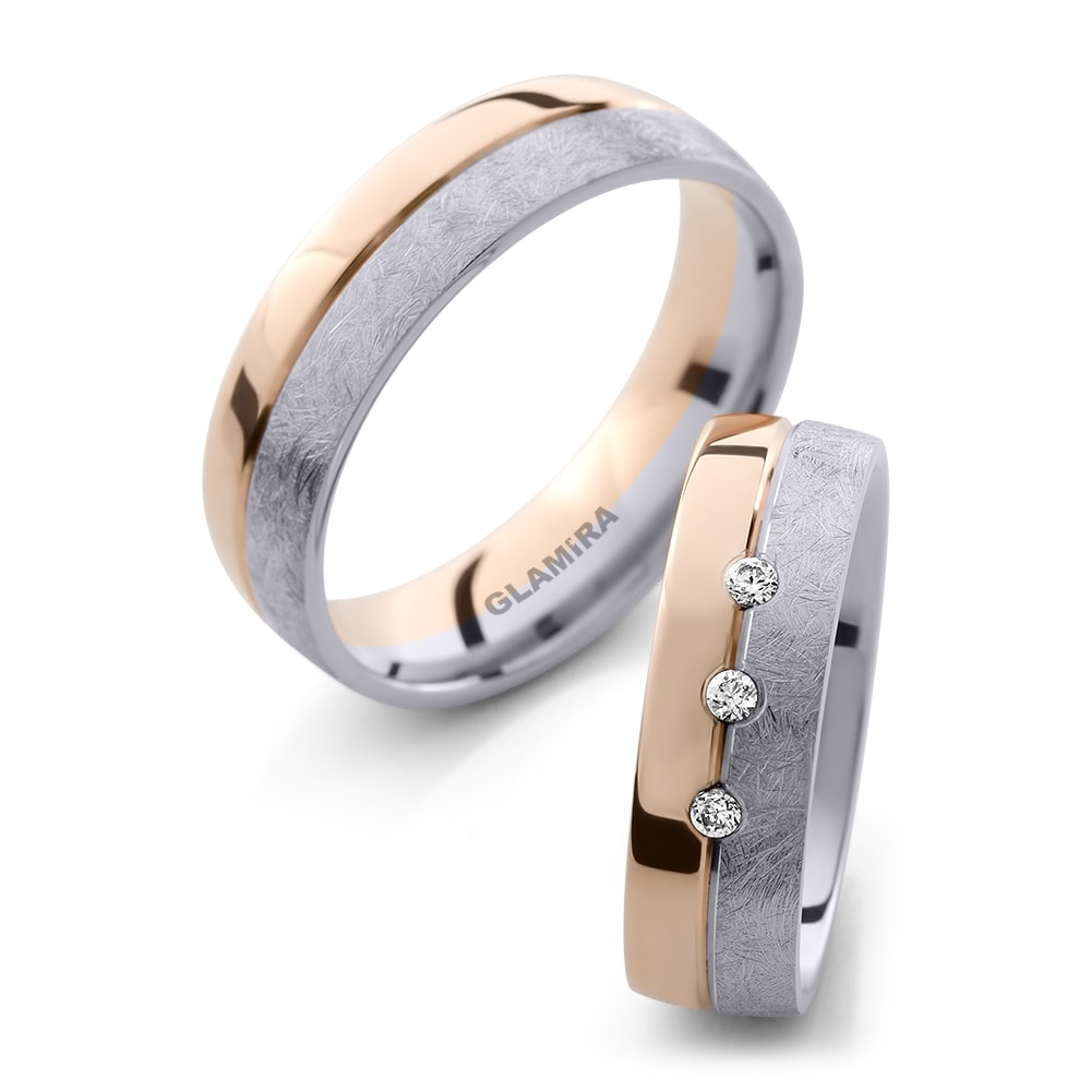 white_red-375 Diamante Anel de Casamento Immortal Trust Basic