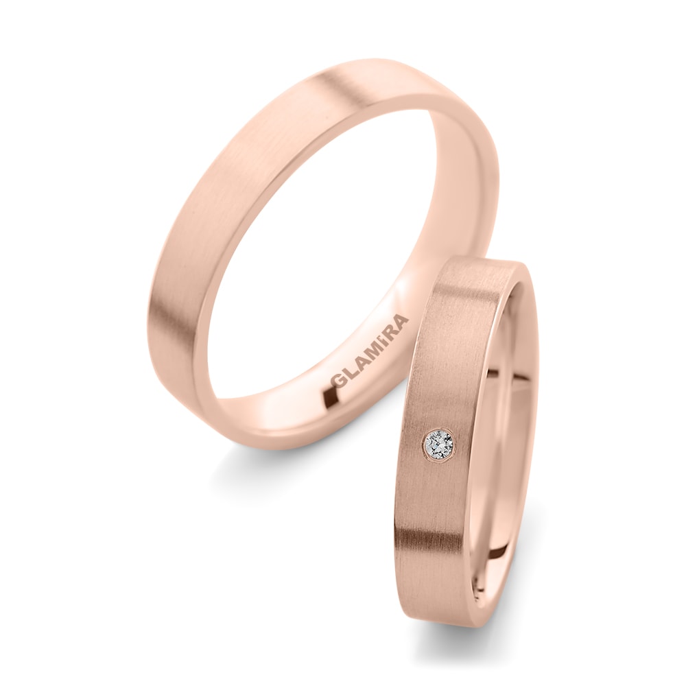 Or rose 14k Diamant Bague de Mariage Immortal Wish
