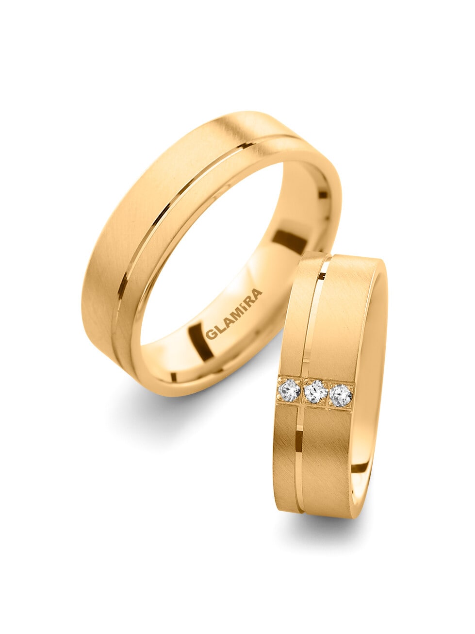 18k Yellow Gold Wedding Ring Pretty Luck Basic