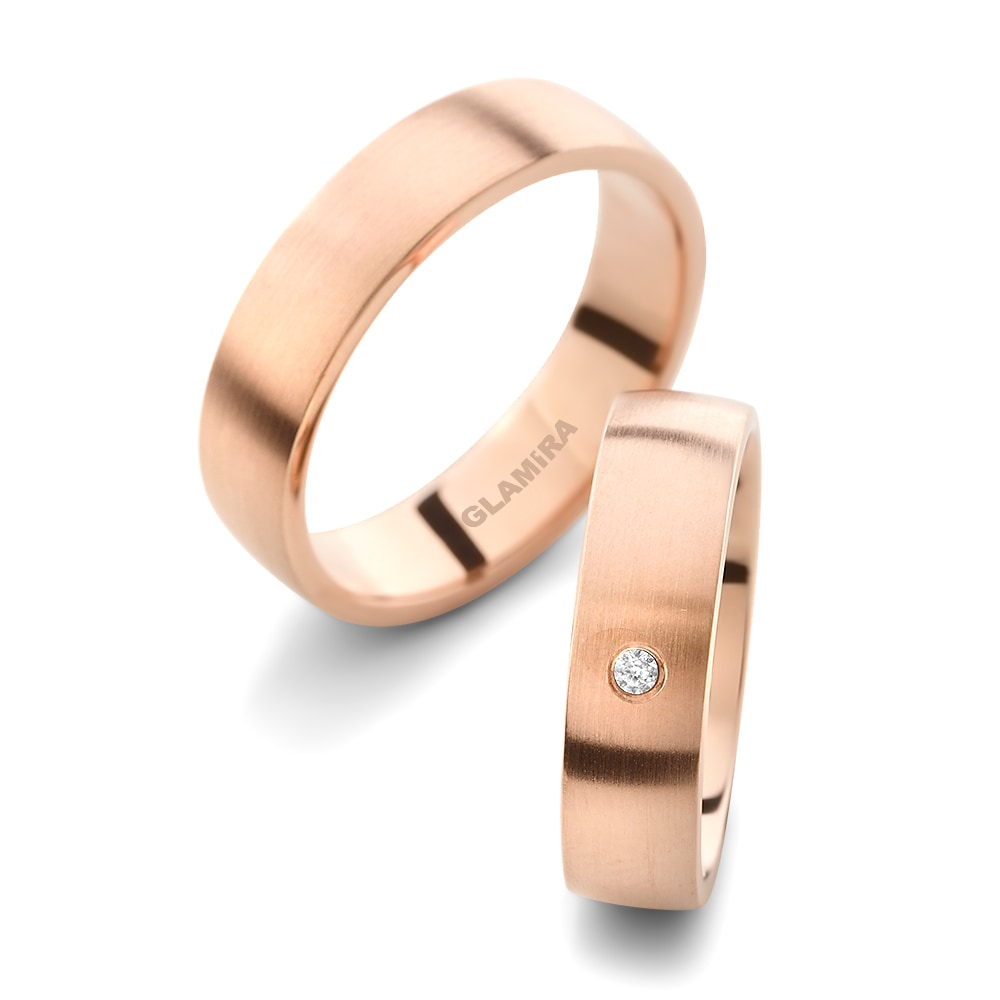 Or rose 14k Diamant Bague de Mariage Immortal Star