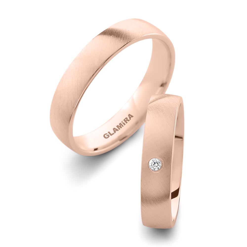 Or rose 14k Diamant Bague de Mariage Immortal Charm