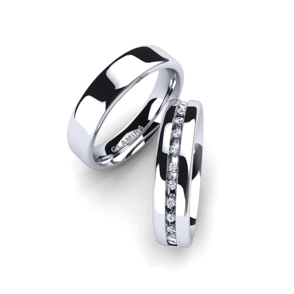 White Silver Wedding Ring Gracious favor