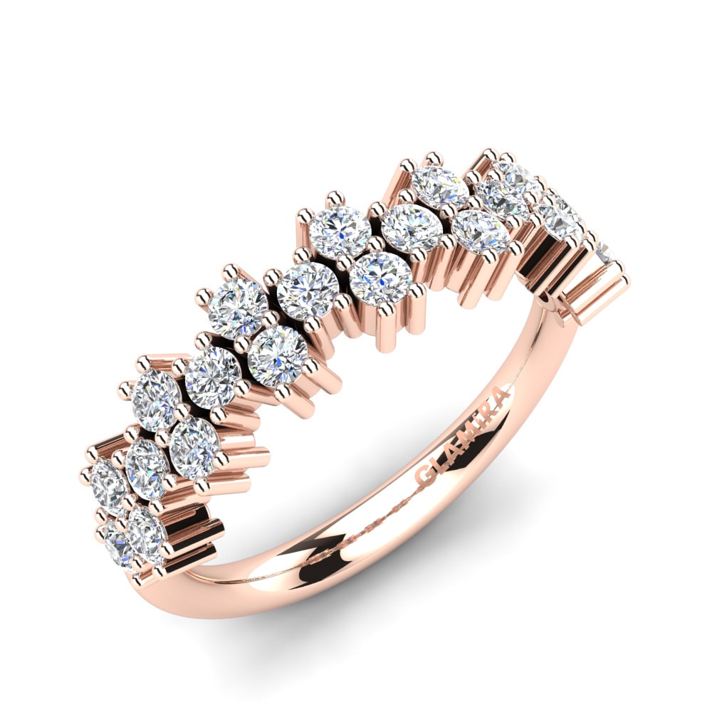 Or rose 14k Zircone Bague Diell