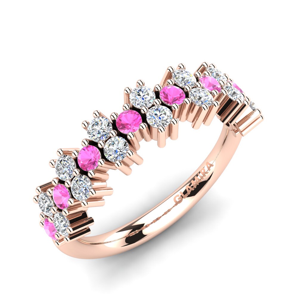 Or rose 14k Tourmaline Rose Bague Diell