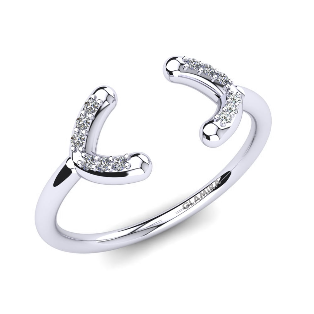 950 Palladium White sapphire Knuckle Ring Dilean