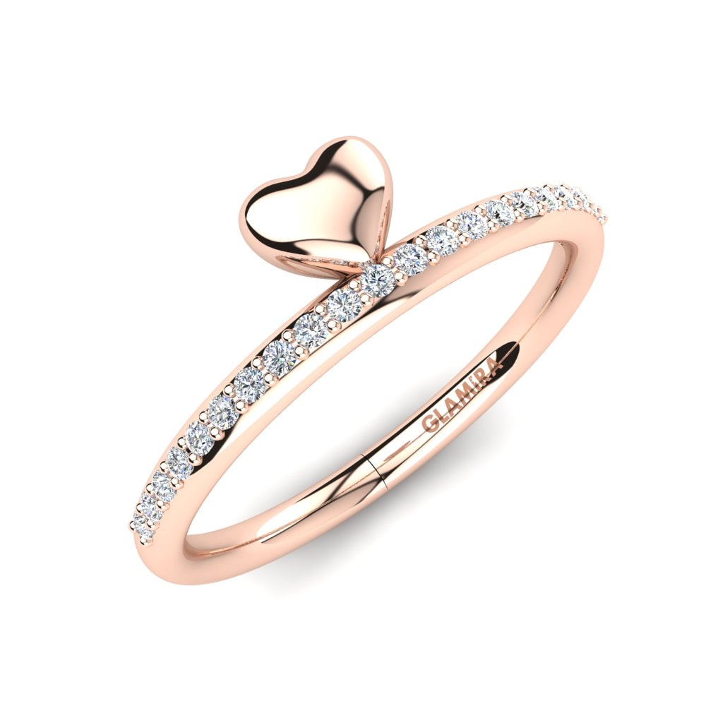 14ct Rose Gold Zirconia Knuckle Ring Dorlisa