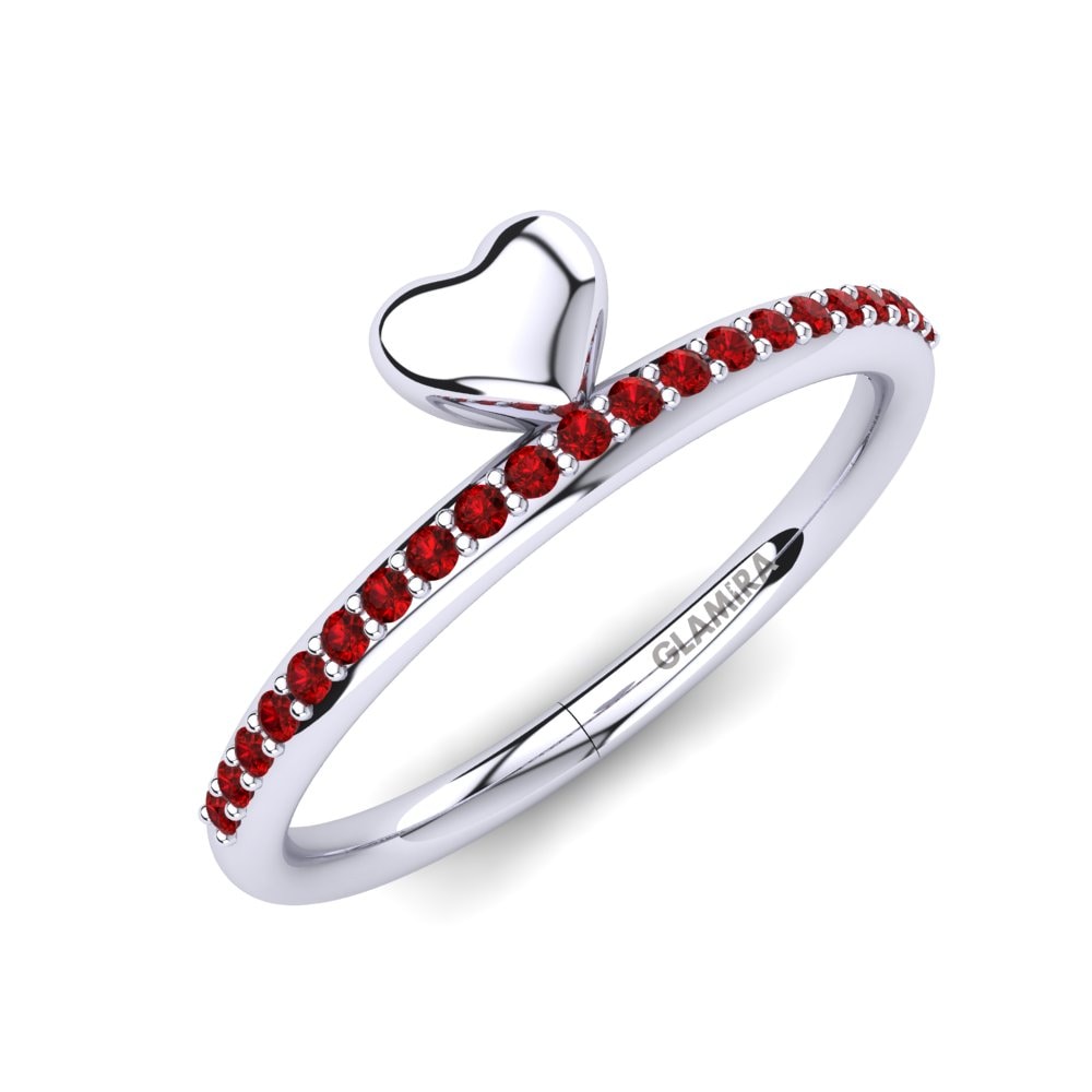 Argent Blanc Rubis Bague de Phalange Dorlisa