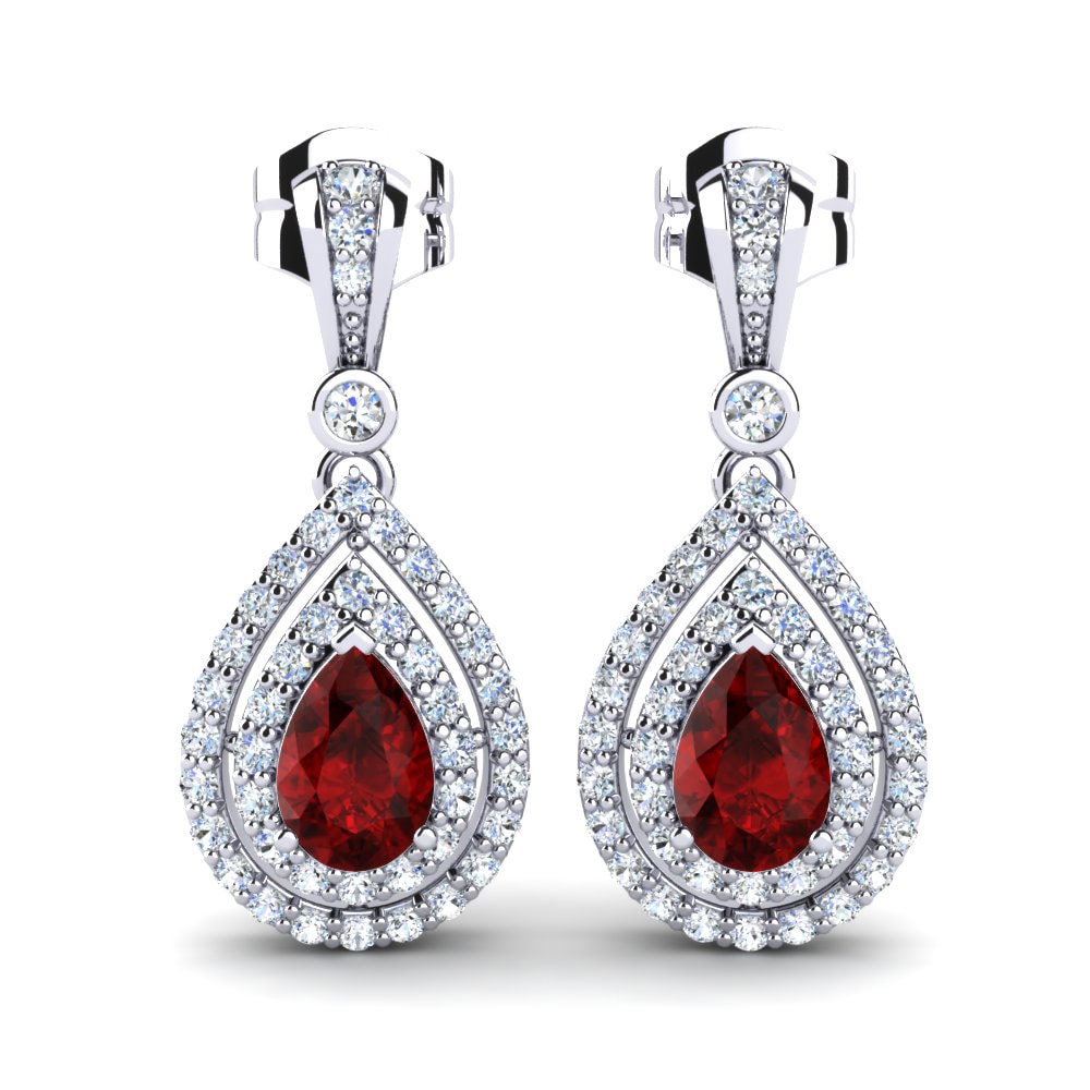 White gold and ruby earrings top