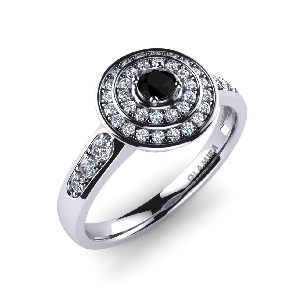 Black Onyx Engagement Ring Enya