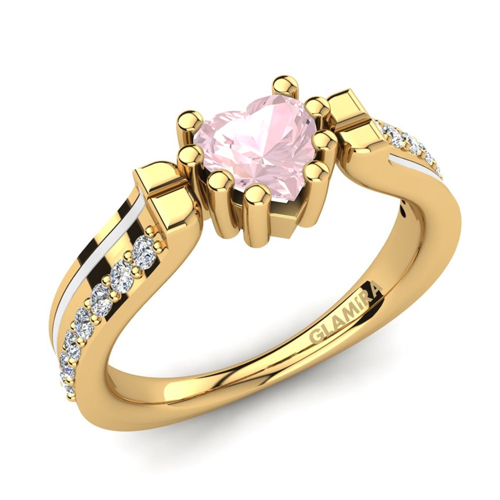 Rose Quartz Engagement Ring Arcangela