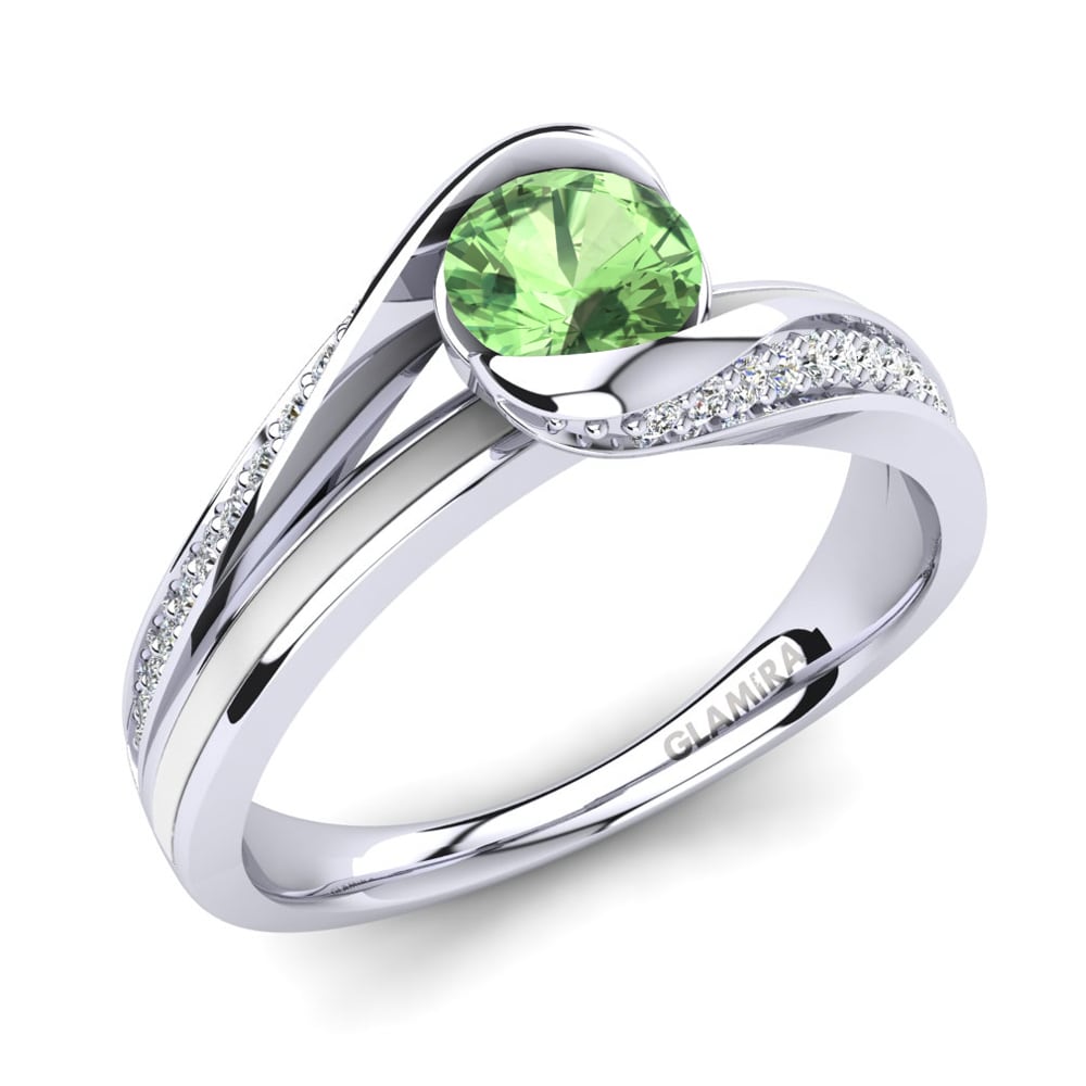 Améthyste Verte Bague de fiançailles Arnalda