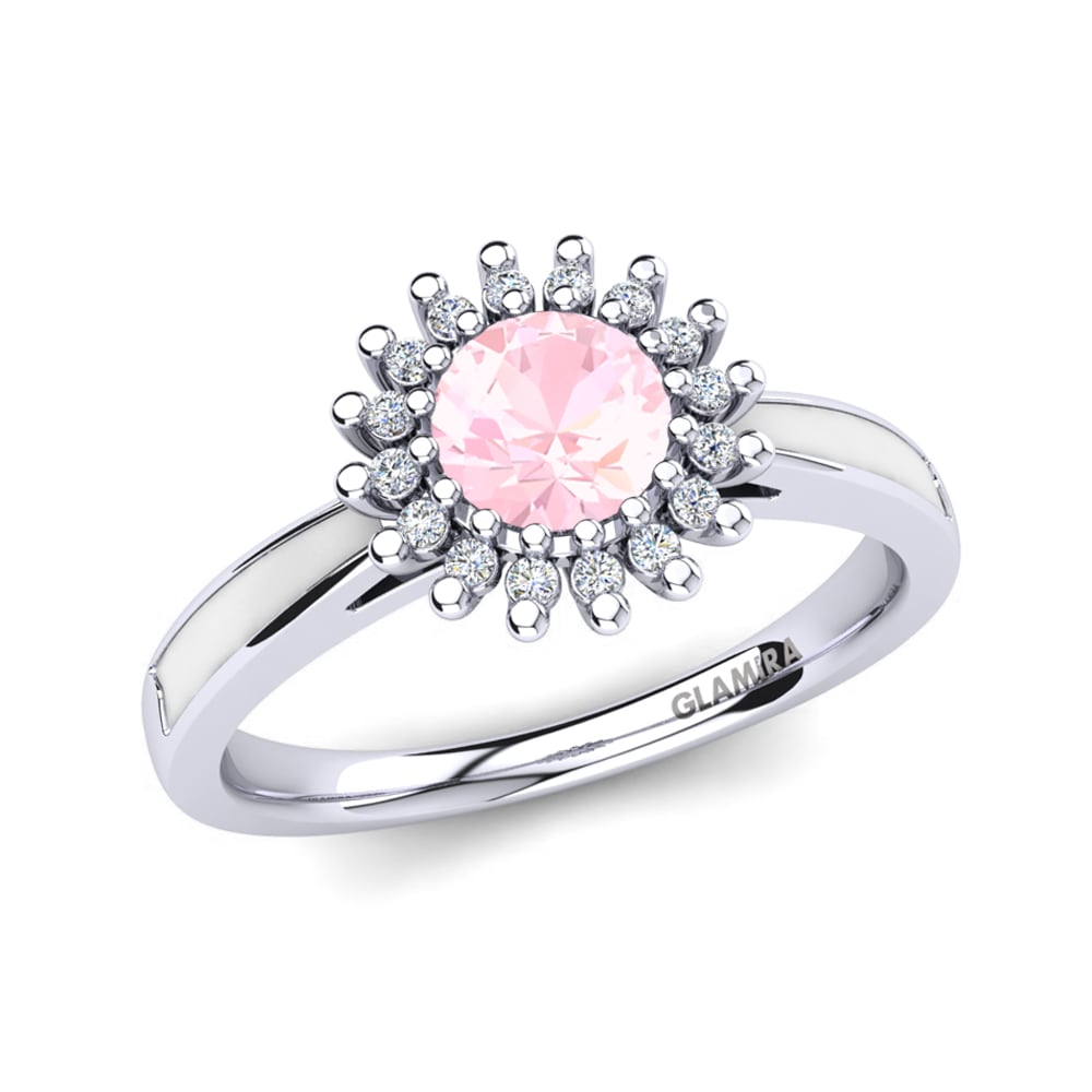 Rose Quartz Engagement Ring Cipriana