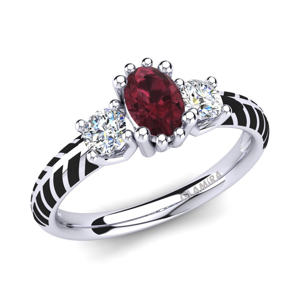Garnet Engagement Ring Enrica