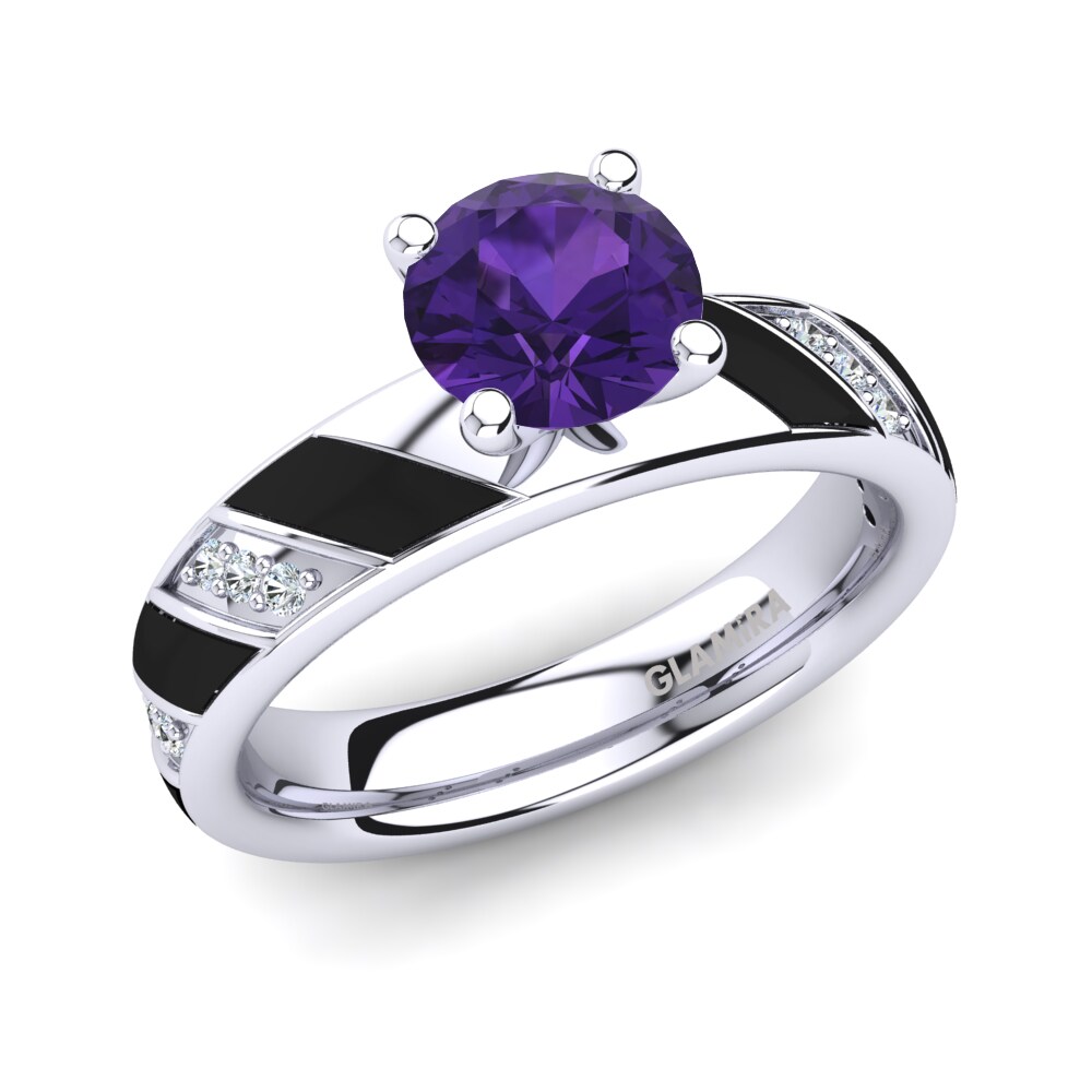 Amethyst Engagement Ring Gioconda