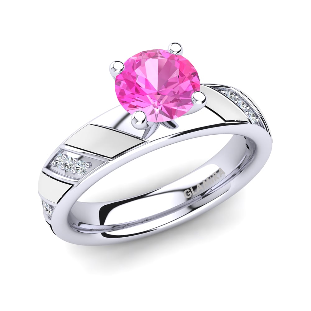Pink Tourmaline Engagement Ring Gioconda