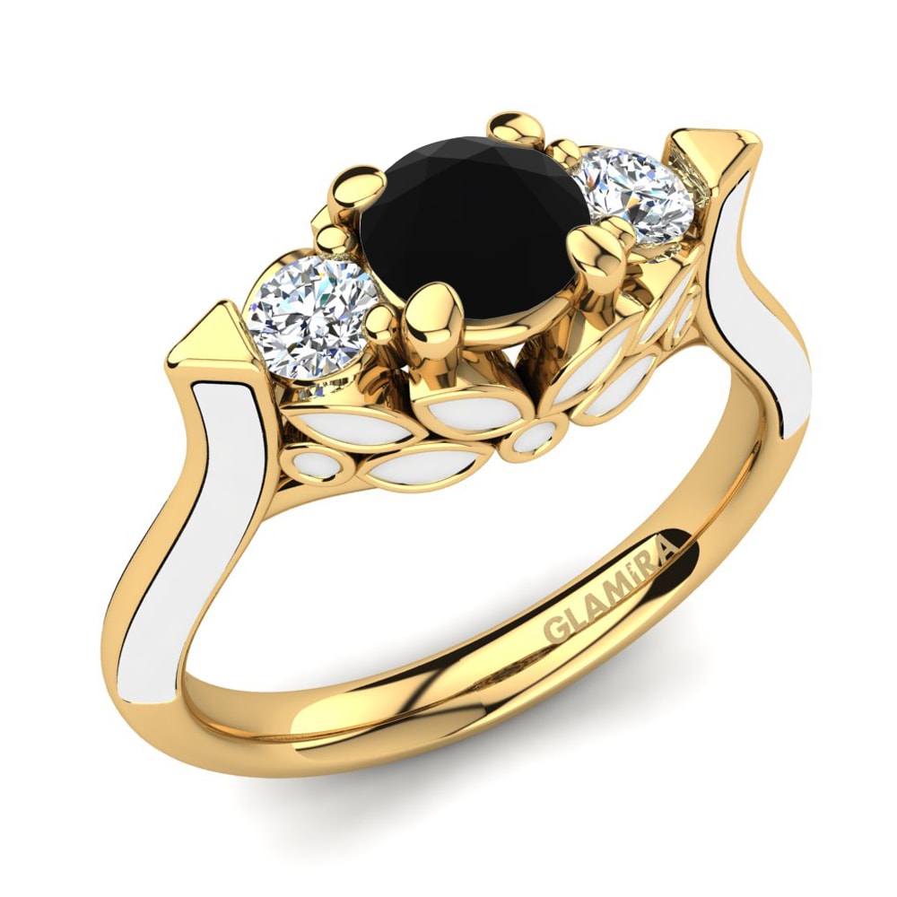 18k Oro Amarillo Anillo de compromiso Guendalina