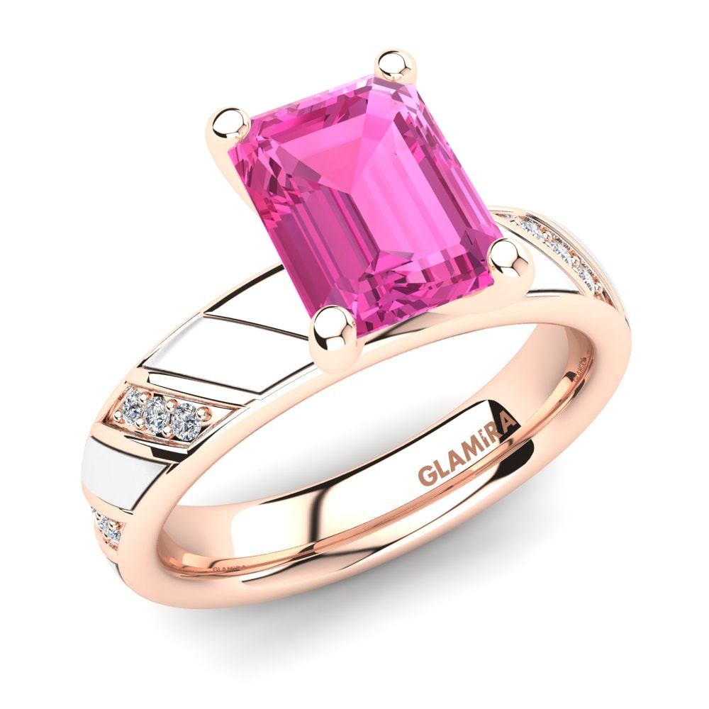 Pink Tourmaline Engagement Ring Ildegonda