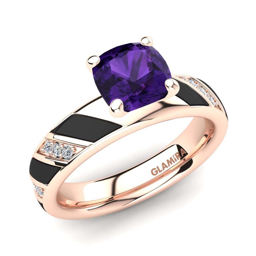 Amethyst Engagement Ring Lavinia